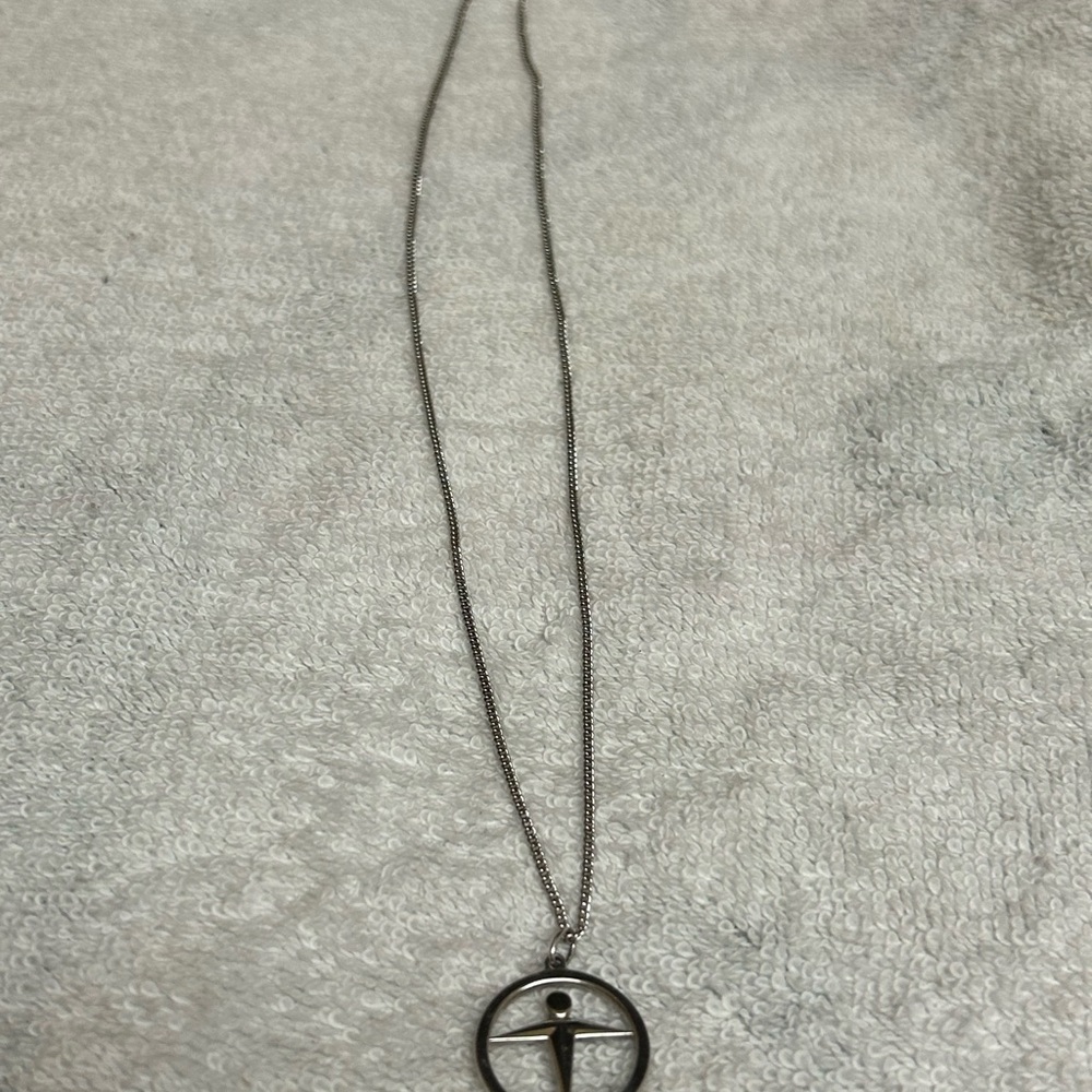 Vintage Signed Tiffany & Co. Manpower Sterling Silver Pendant Necklace - Picture 8 of 16